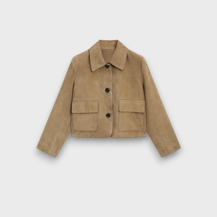 Naomi – Giacca in suede elegante con taglio classico