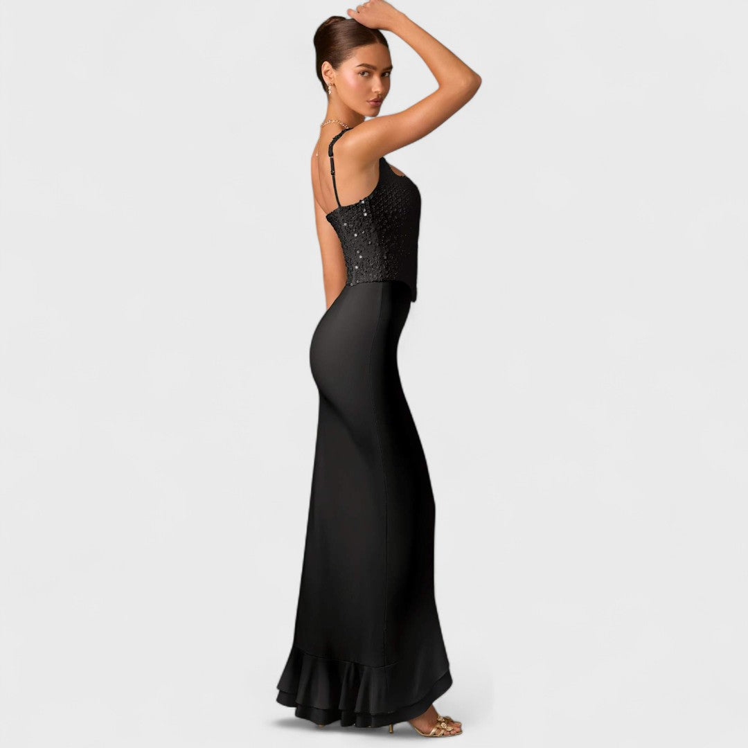 Bella | Abiti Corsetto In Raso Con Volant