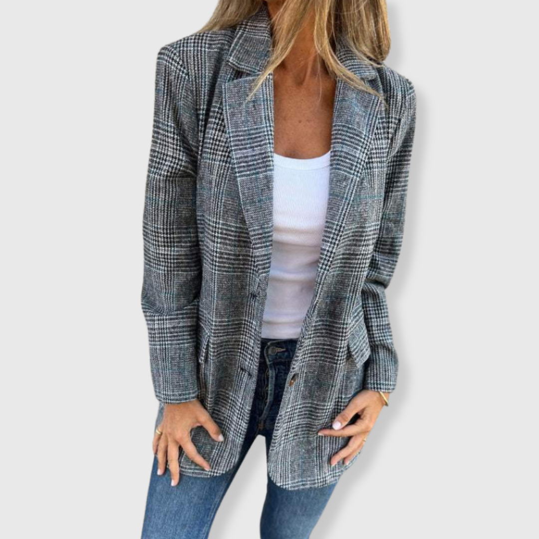 Bella | Blazer Elegante con Motivo a Quadri