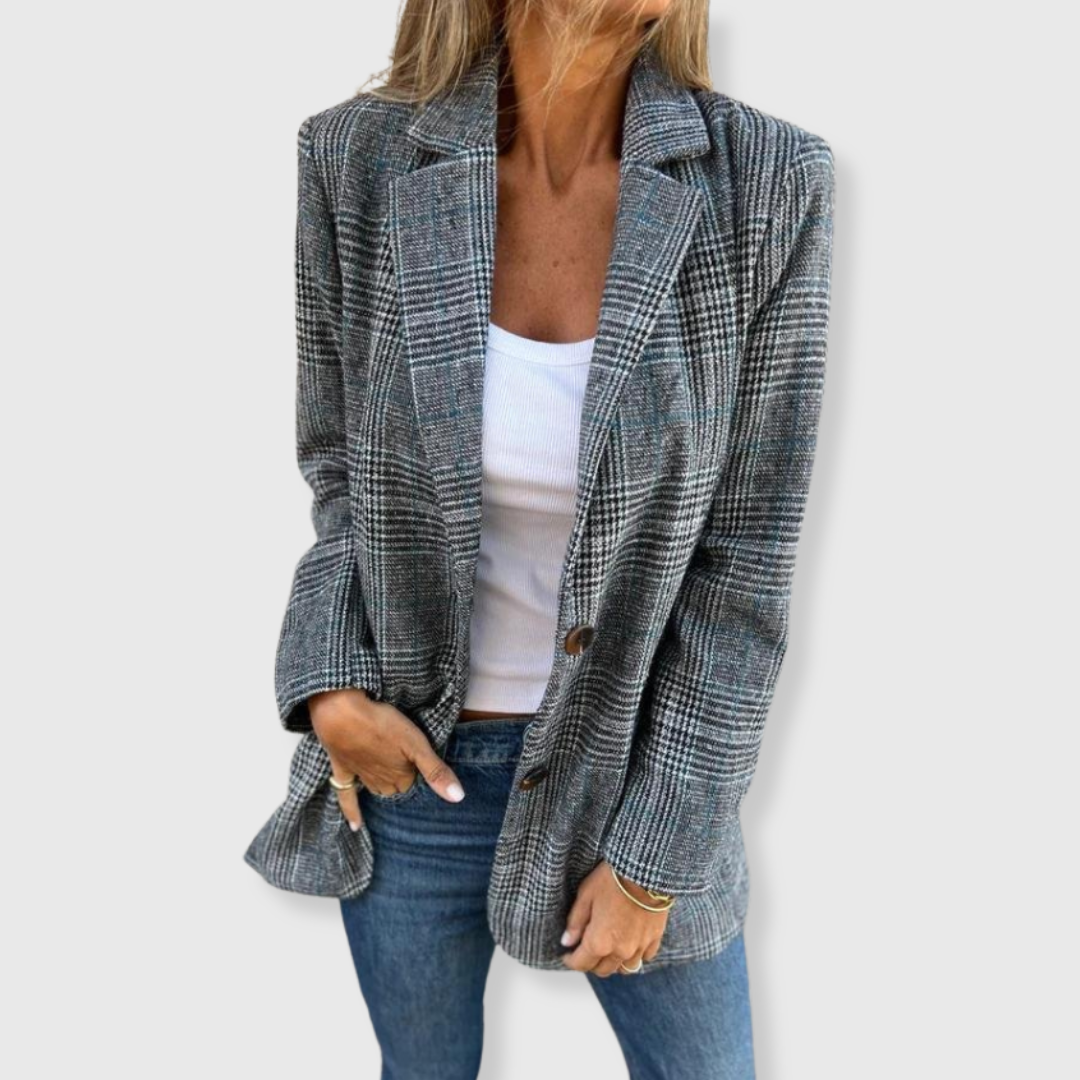 Bella | Blazer Elegante con Motivo a Quadri