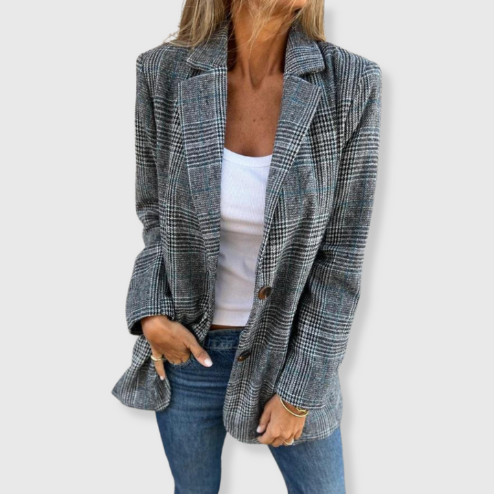 Bella | Blazer Elegante con Motivo a Quadri