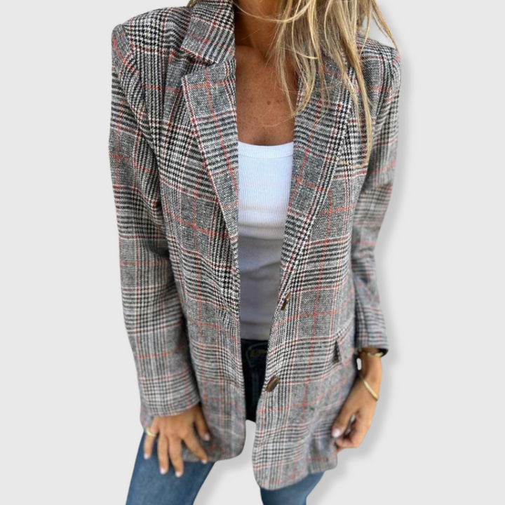 Bella | Blazer Elegante con Motivo a Quadri