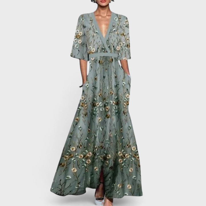 Océane | Maxi abito floreale elegante