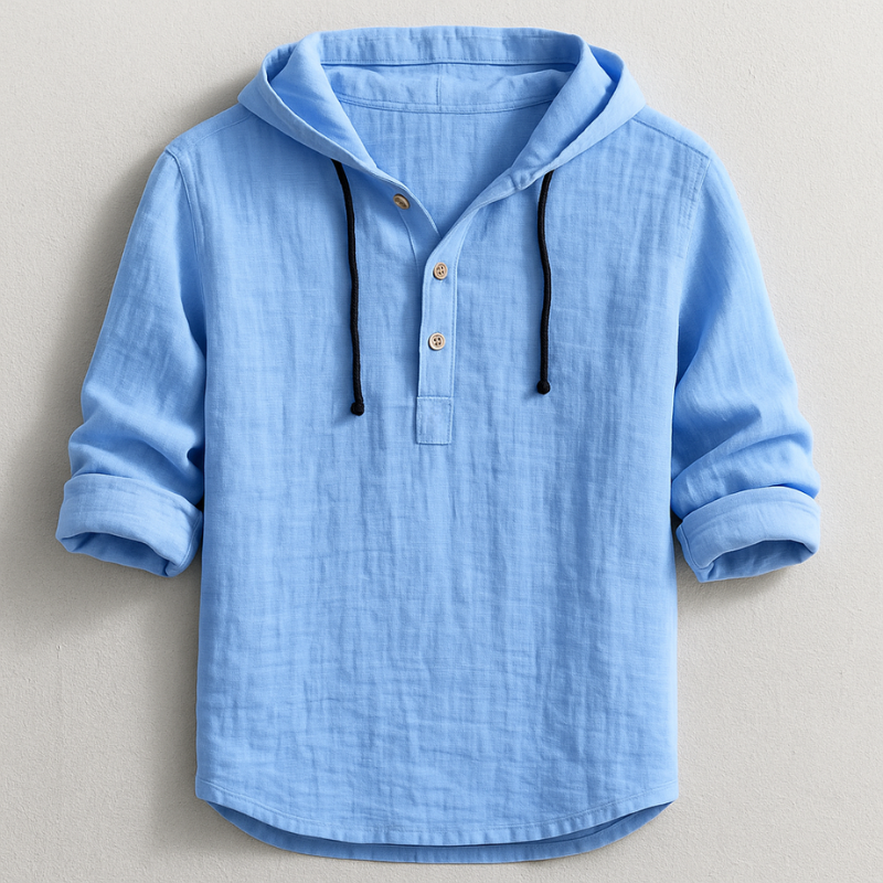 Mario | Camicia con Cappuccio in Lino Naturale