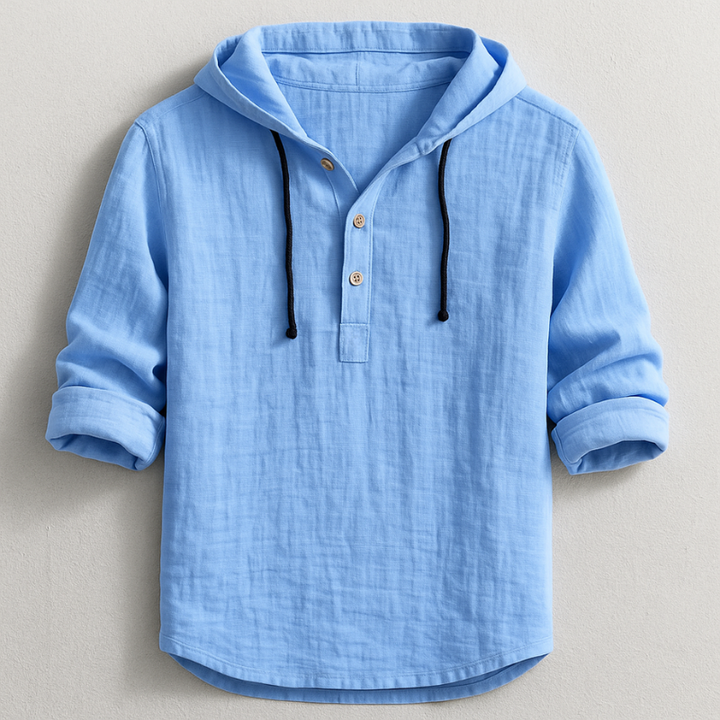 Mario | Camicia con Cappuccio in Lino Naturale