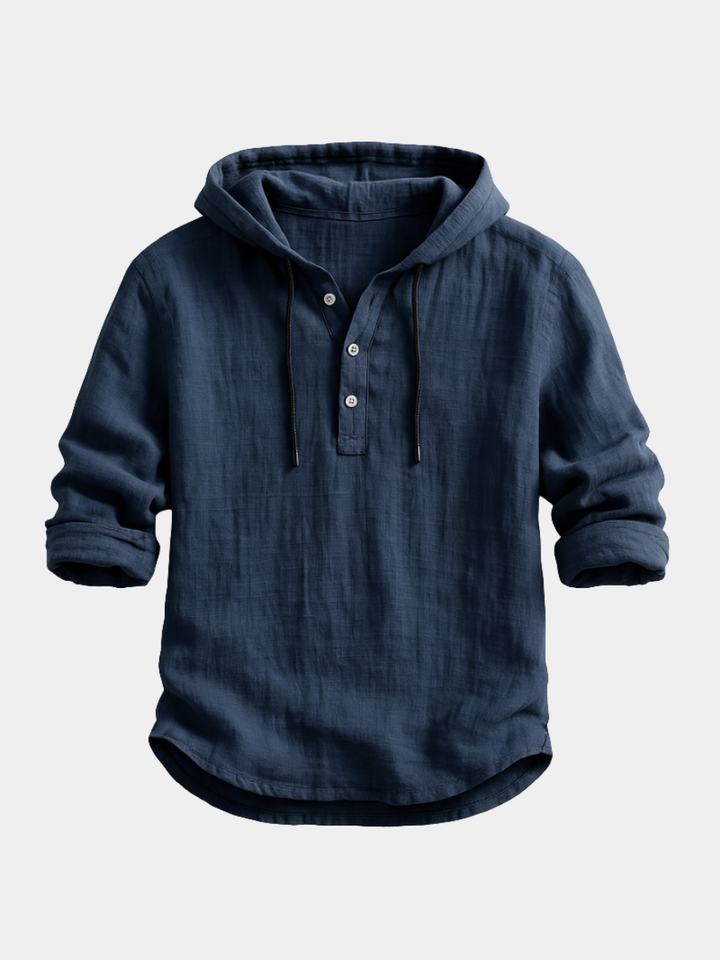 Mario | Camicia con Cappuccio in Lino Naturale