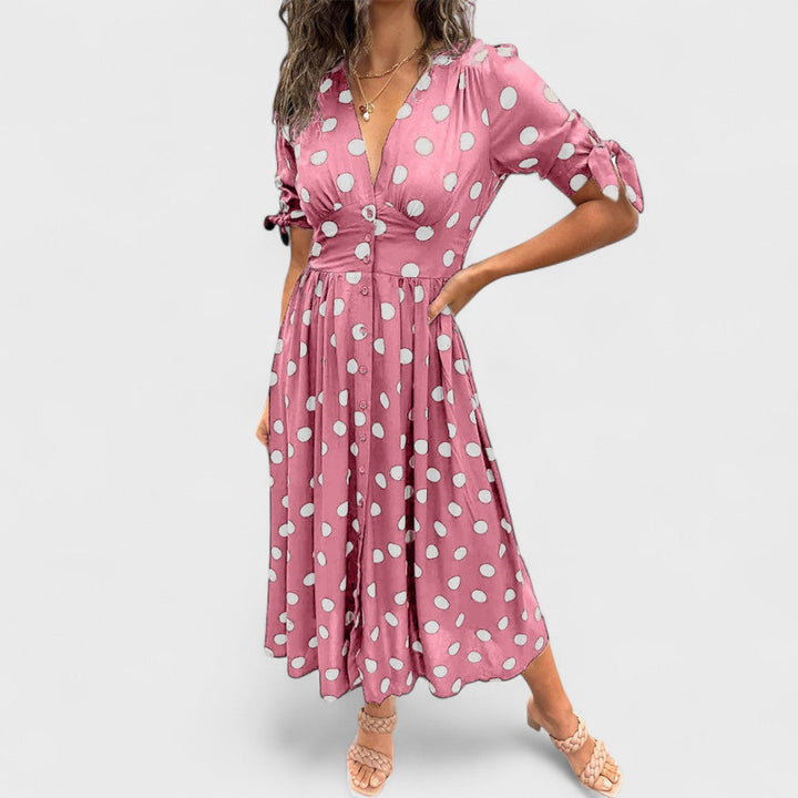 Monique | Vestito Elegante a Pois