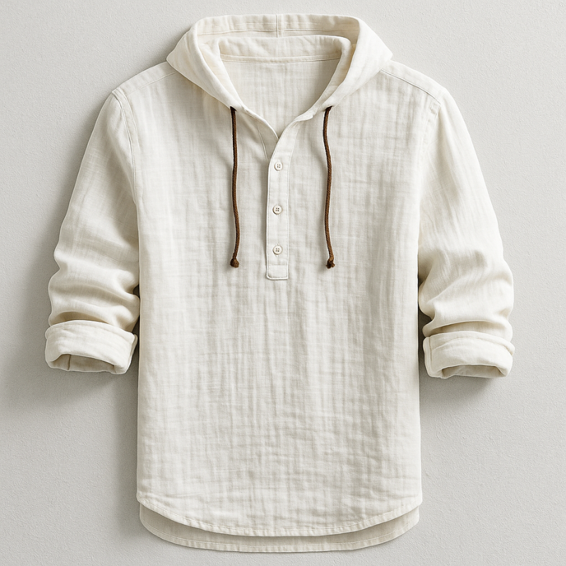 Mario | Camicia con Cappuccio in Lino Naturale
