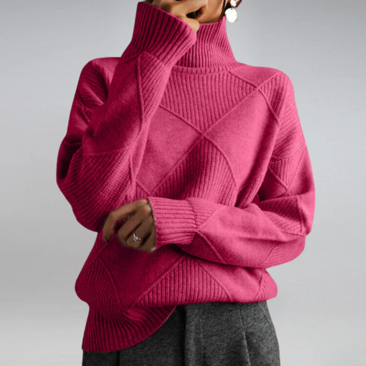 Lauren | Maglione a Collo Alto in Cashmere Lussuoso