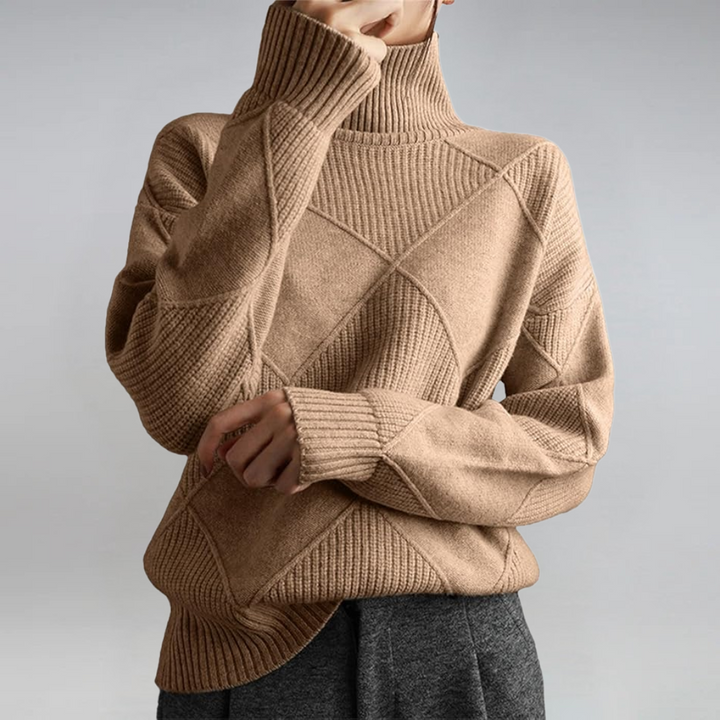 Lauren | Maglione a Collo Alto in Cashmere Lussuoso