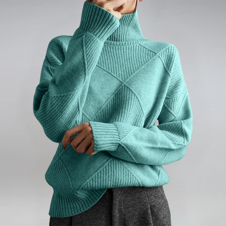 Lauren | Maglione a Collo Alto in Cashmere Lussuoso