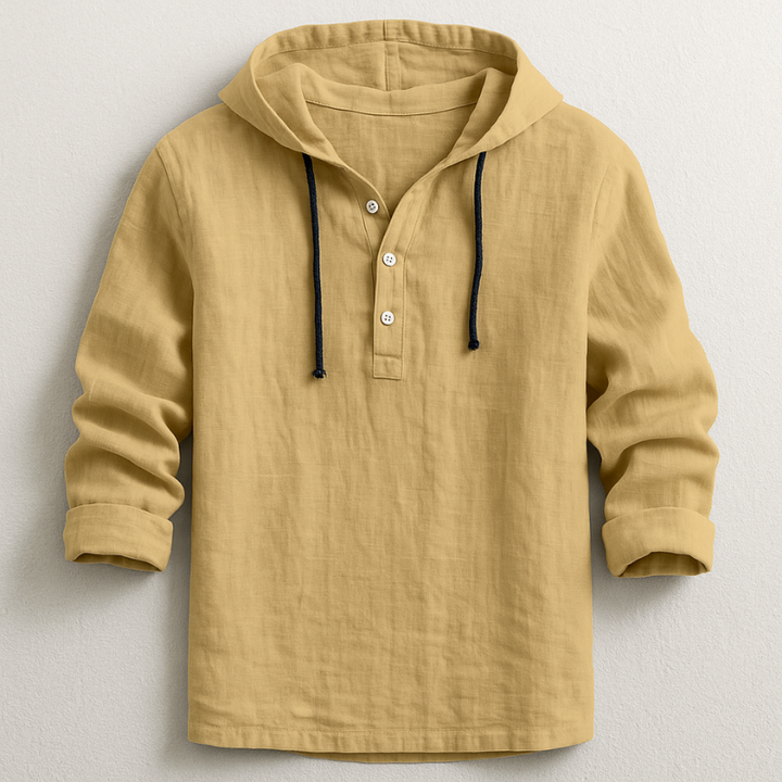 Mario | Camicia con Cappuccio in Lino Naturale