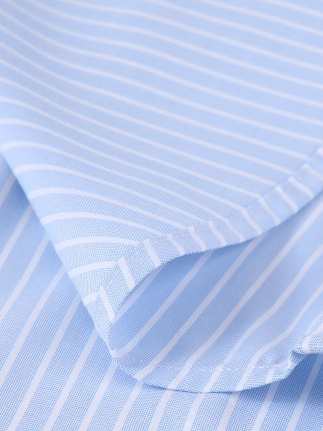 Camicia a Righe con Collo a Contrasto