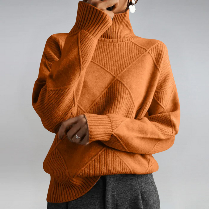 Lauren | Maglione a Collo Alto in Cashmere Lussuoso