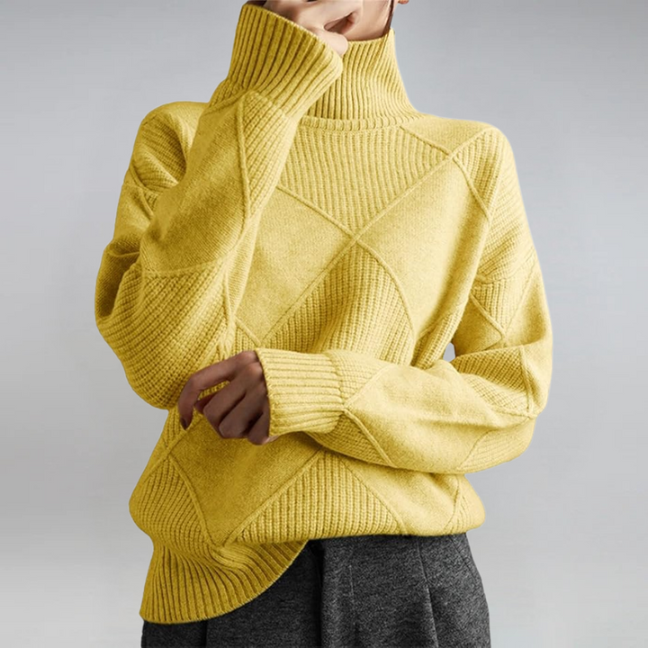 Lauren | Maglione a Collo Alto in Cashmere Lussuoso