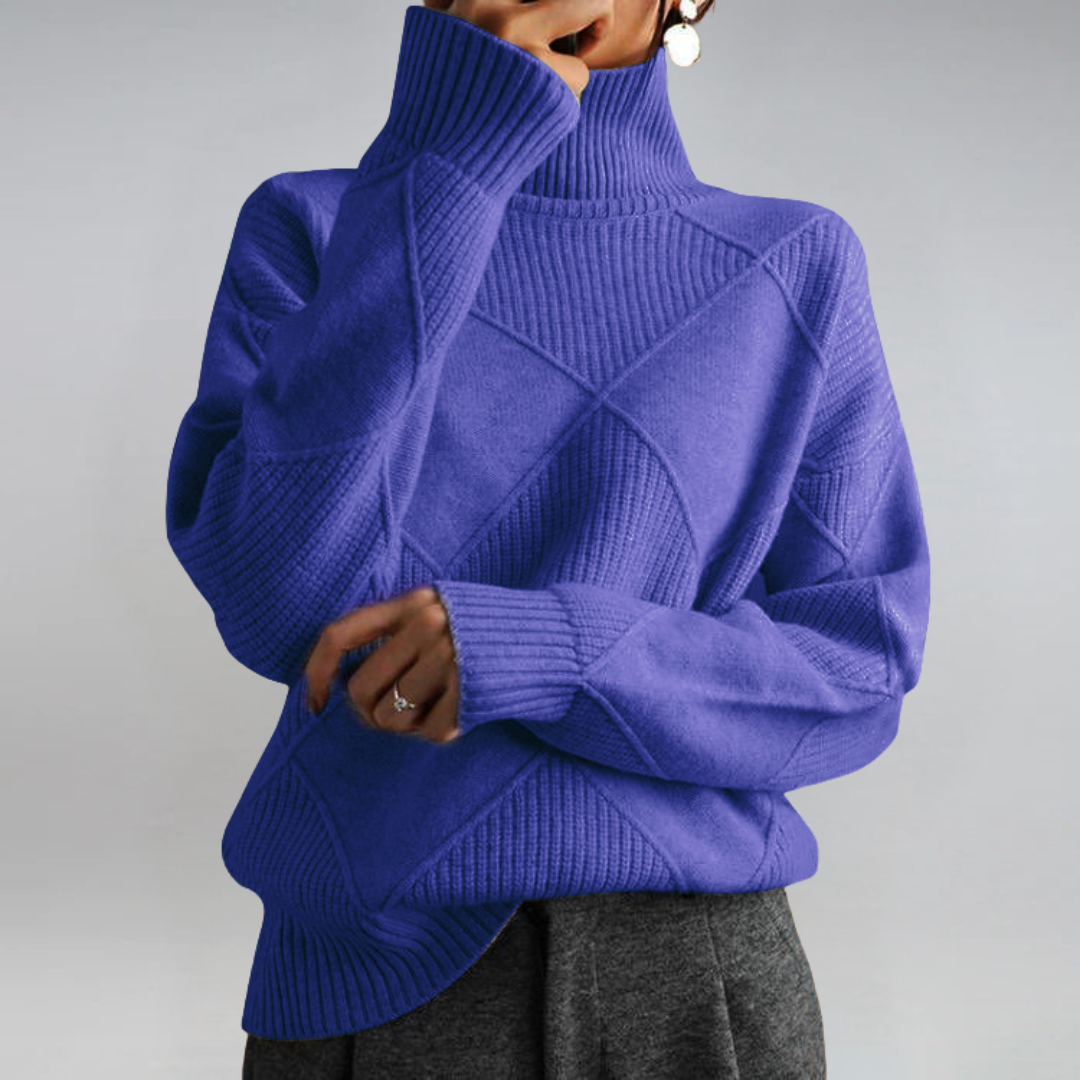 Lauren | Maglione a Collo Alto in Cashmere Lussuoso