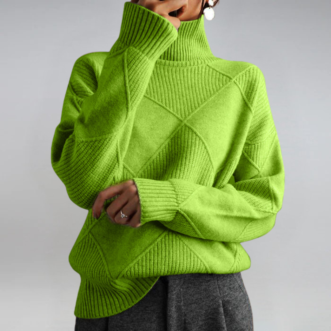 Lauren | Maglione a Collo Alto in Cashmere Lussuoso