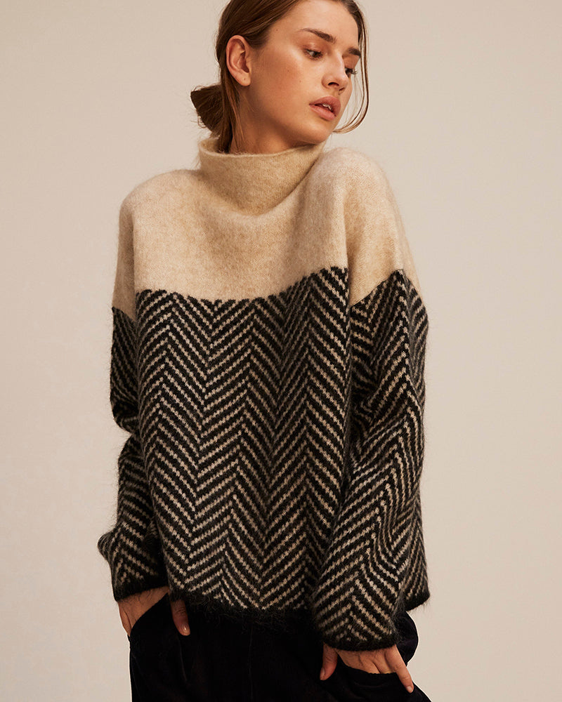 Norah | Maglione a Collo Alto in Cotone