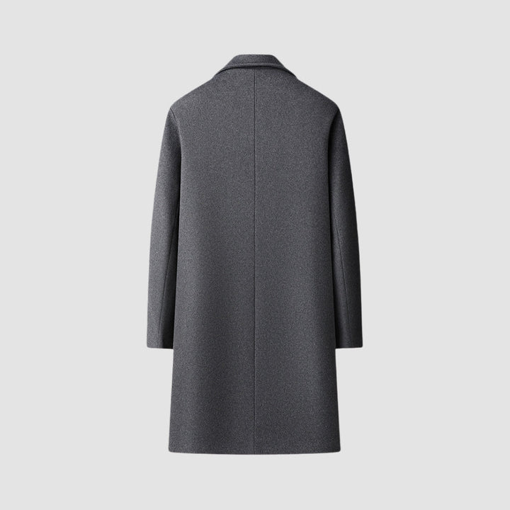 Cappotto lungo in lana con colletto da tailleur stile "Old Money