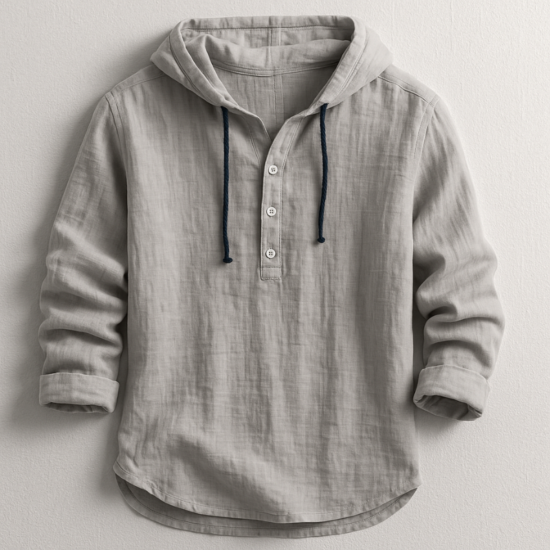 Mario | Camicia con Cappuccio in Lino Naturale