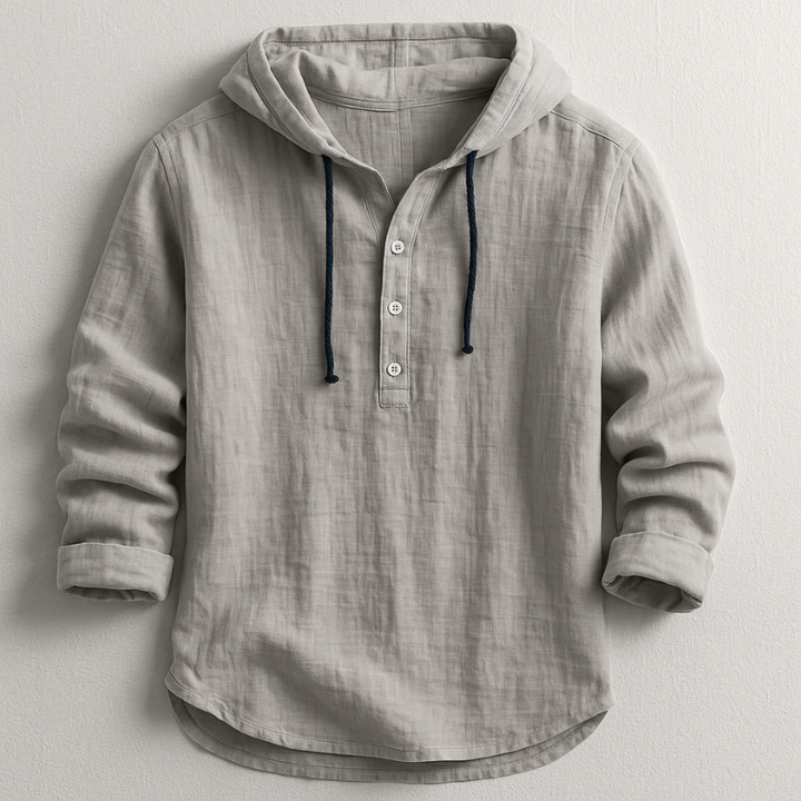 Mario | Camicia con Cappuccio in Lino Naturale