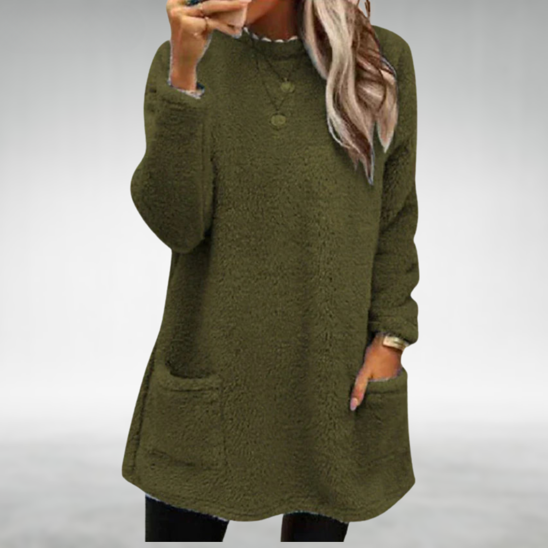 Nora | Maglione in Pile con Tasche