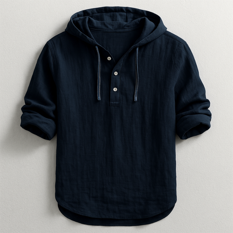 Mario | Camicia con Cappuccio in Lino Naturale