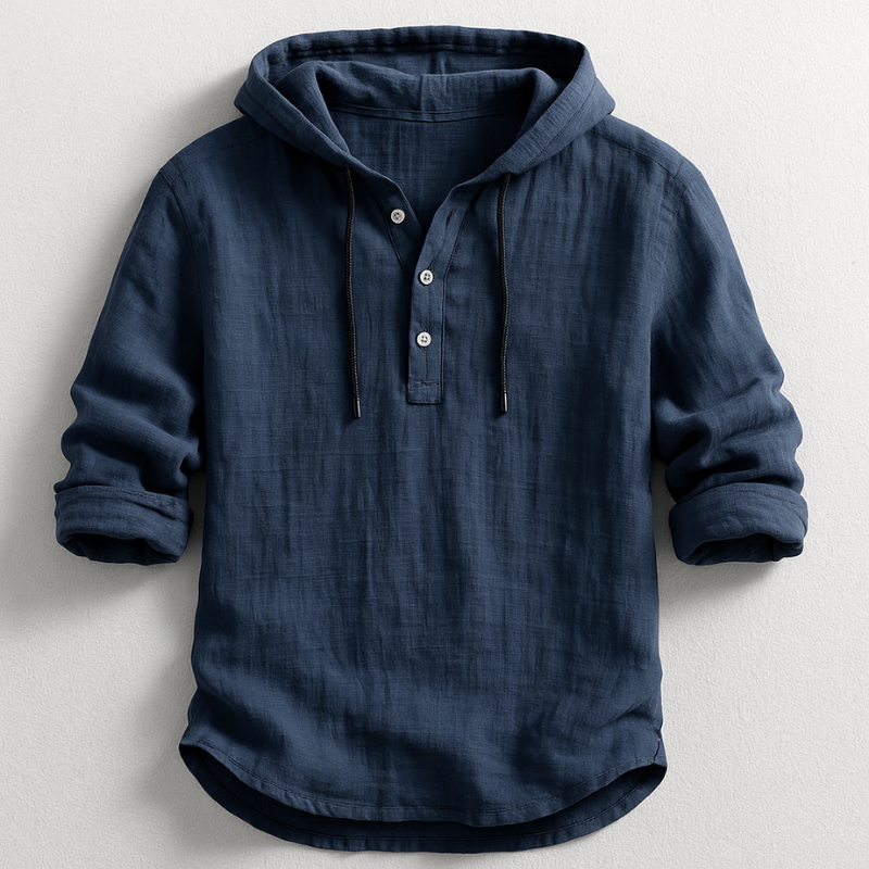 Mario | Camicia con Cappuccio in Lino Naturale