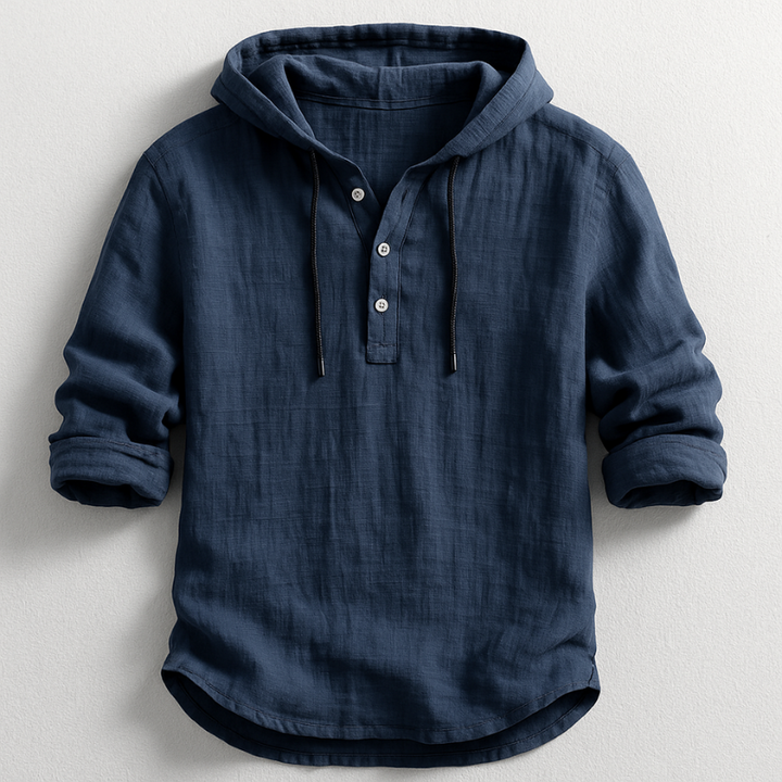 Mario | Camicia con Cappuccio in Lino Naturale