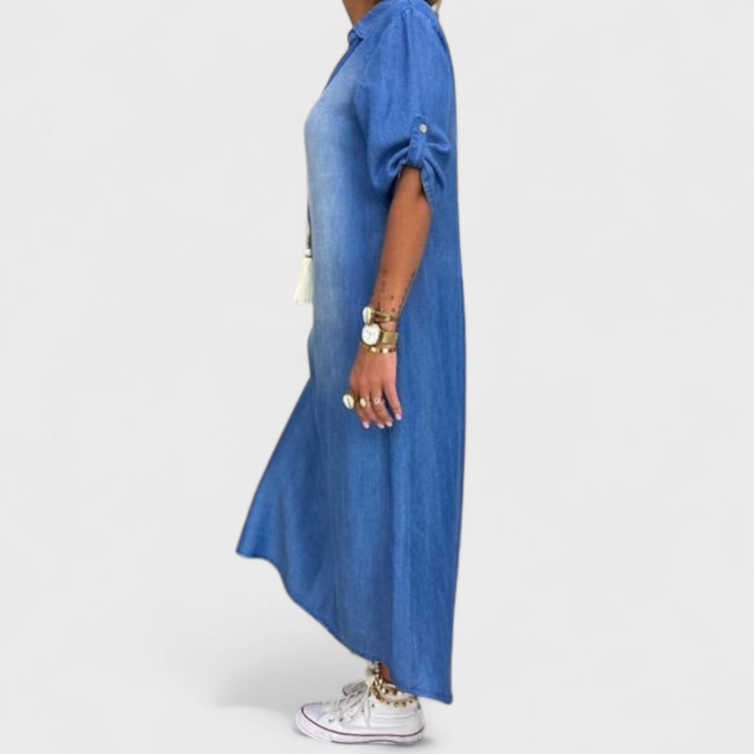 Ilse | Abito estivo con scollo a V in denim