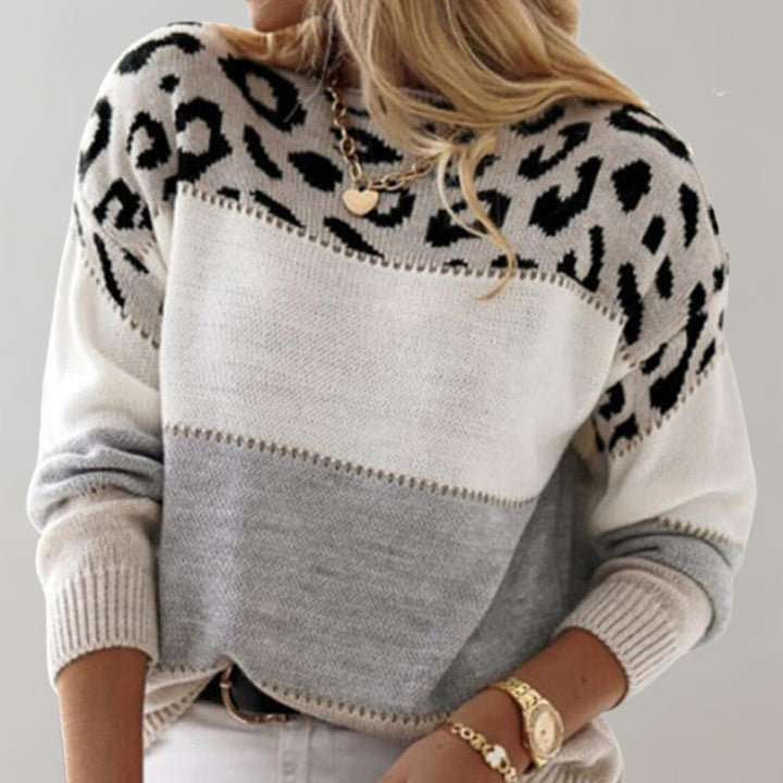 Charlene | Maglione Casual con Stampa Leopardo