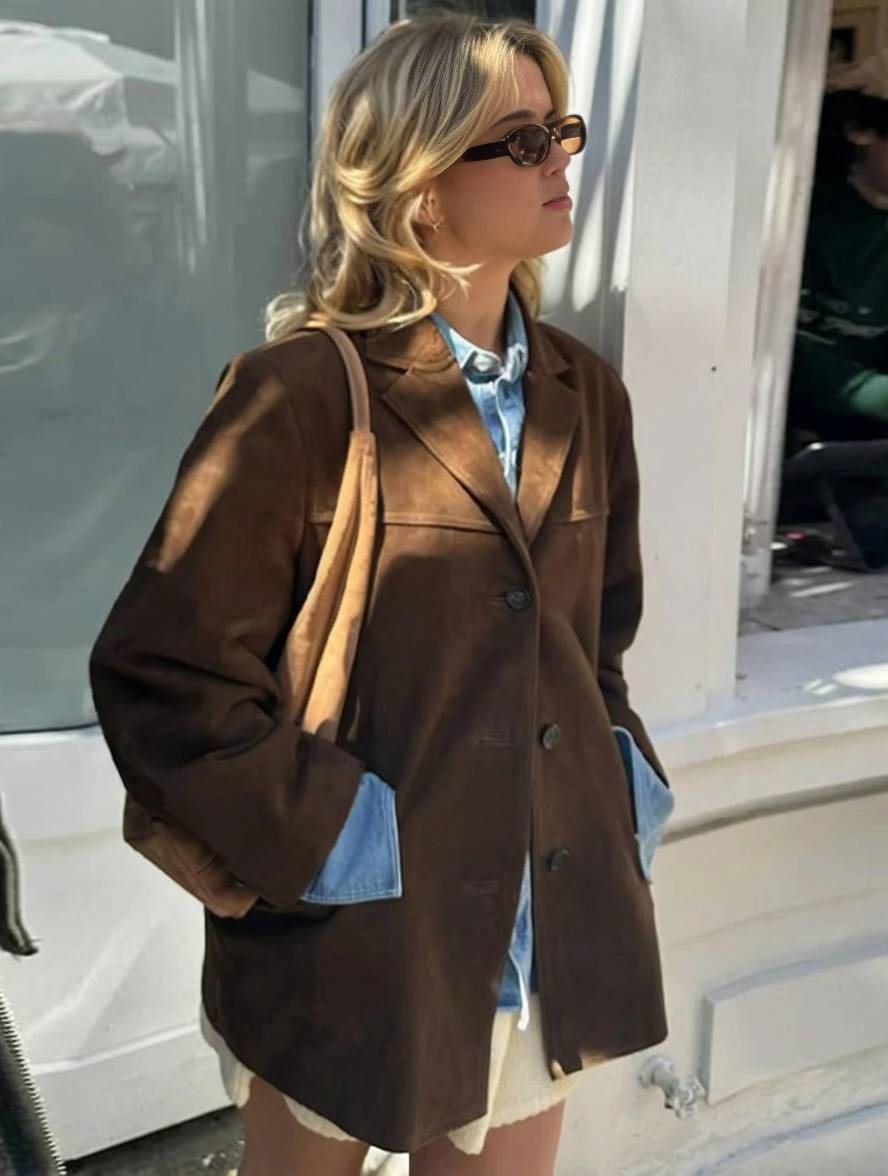 FIORA - Giacca Blazer in Camoscio