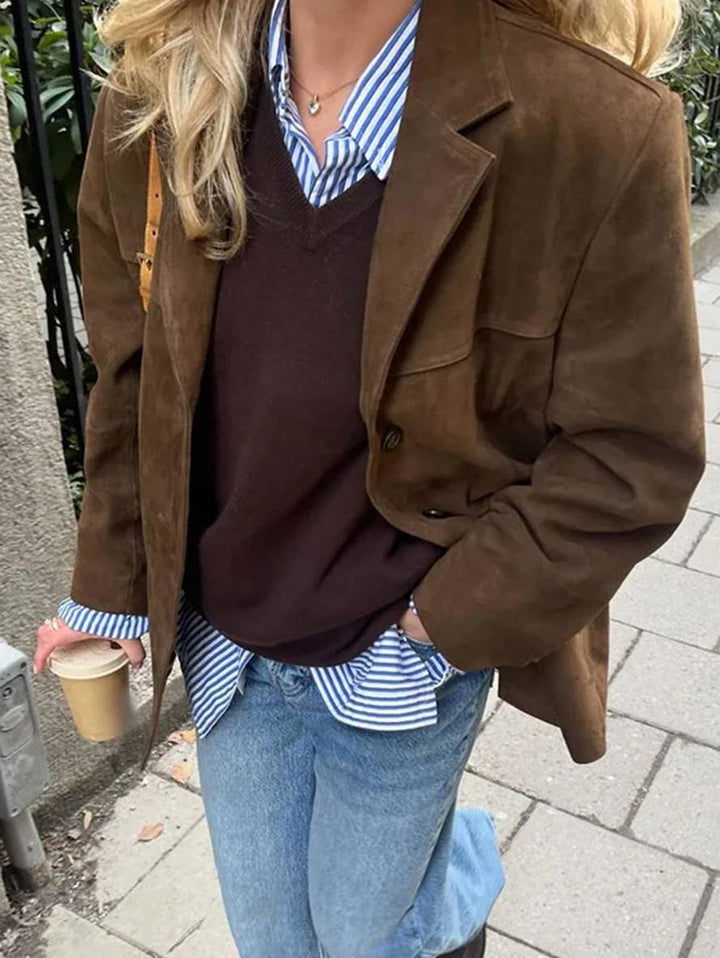 FIORA - Giacca Blazer in Camoscio