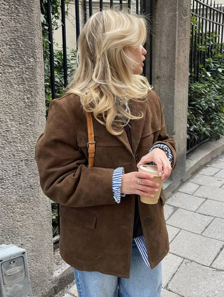 FIORA - Giacca Blazer in Camoscio