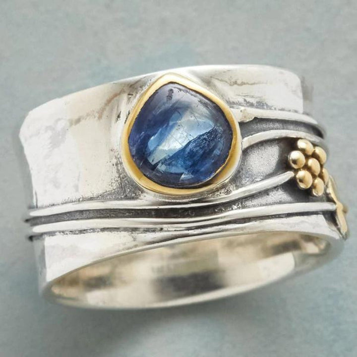 Anello di meditazione bohemien elegante in pietra preziosa per la pace interiore e lo stile