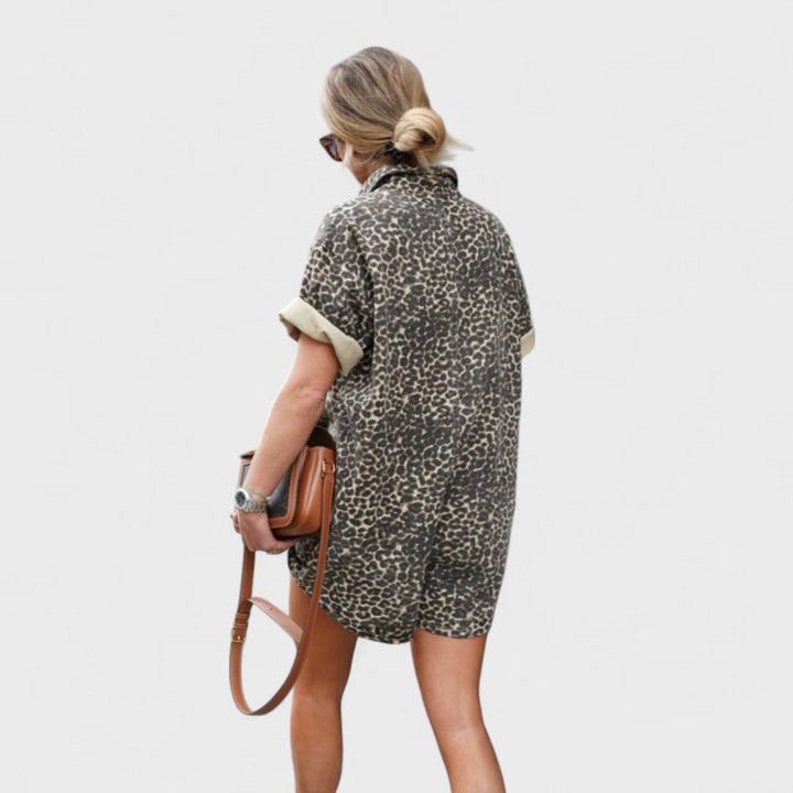 Nonette | Abito camicia con stampa leopardo