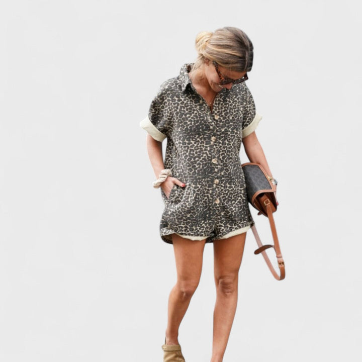 Nonette | Abito camicia con stampa leopardo