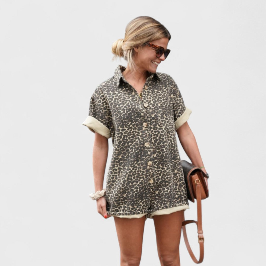 Nonette | Abito camicia con stampa leopardo