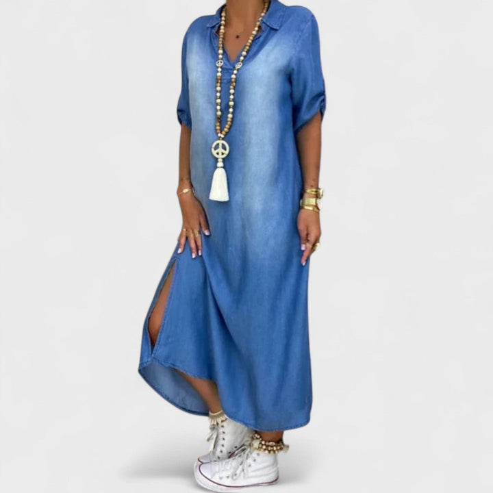 Ilse | Abito estivo con scollo a V in denim