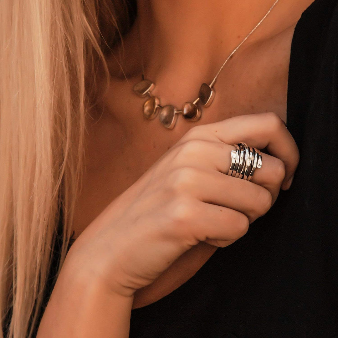 Anello Vintage in Argento Serenity con una Fascia Spessa