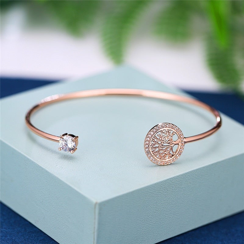 Bracciale regolabile elegante con motivo albero della vita per un look eccezionale