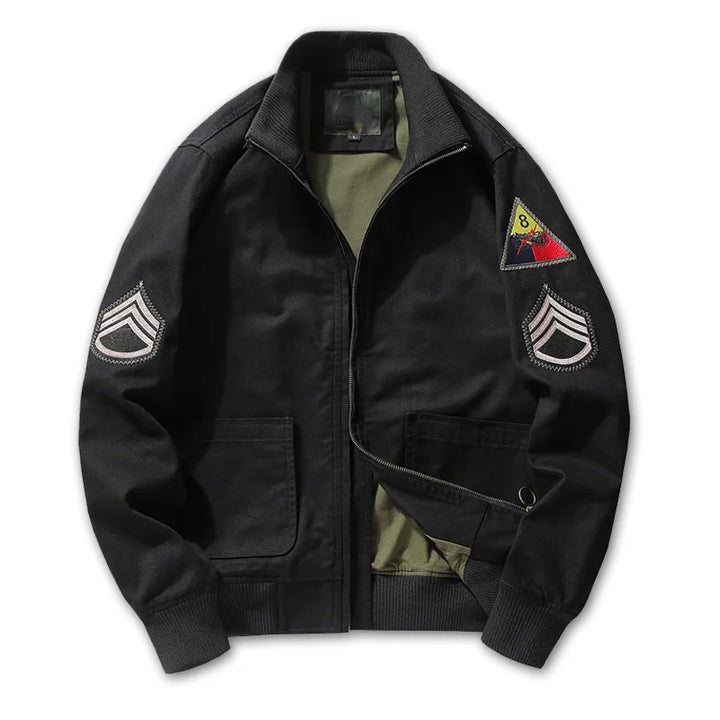 Finn Giacca Bomber in Cotone Stealth