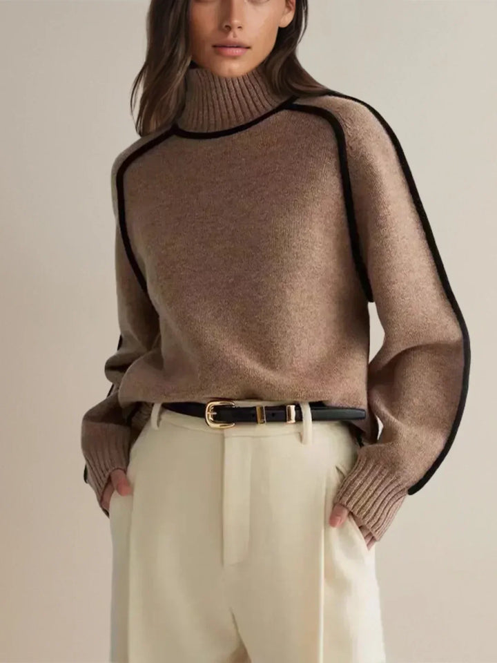 Donna | Maglione Elegante con Collo Alto