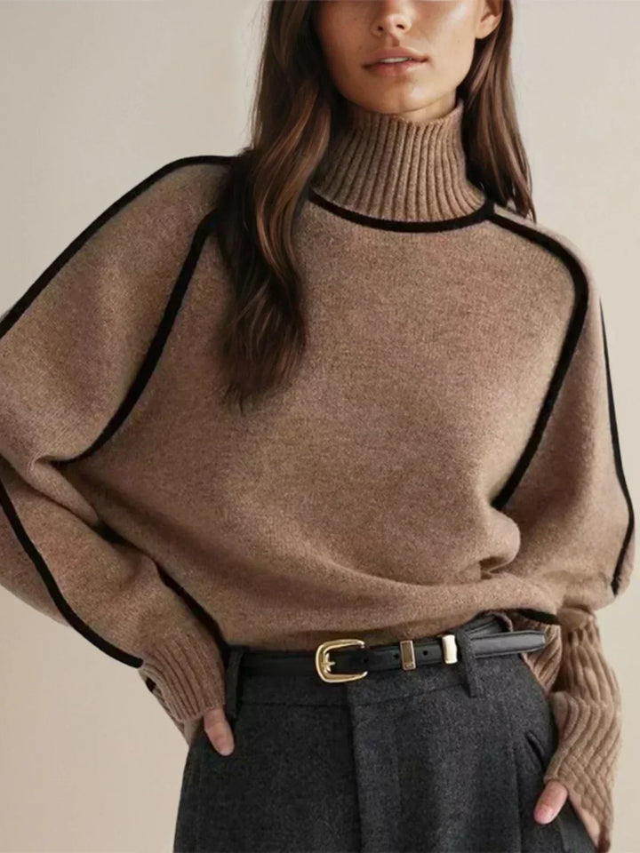 Donna | Maglione Elegante con Collo Alto
