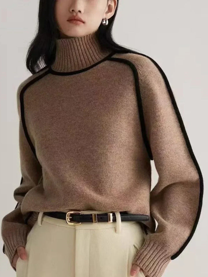 Donna | Maglione Elegante con Collo Alto