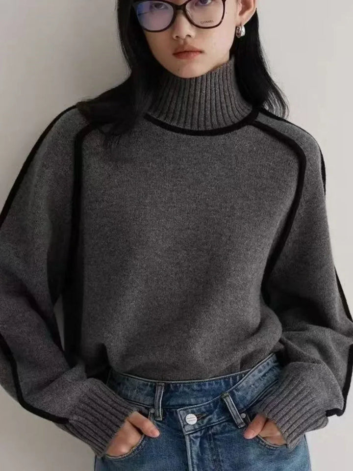Donna | Maglione Elegante con Collo Alto
