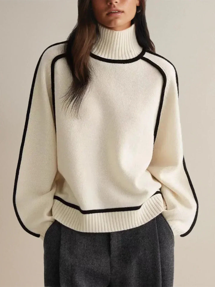 Donna | Maglione Elegante con Collo Alto