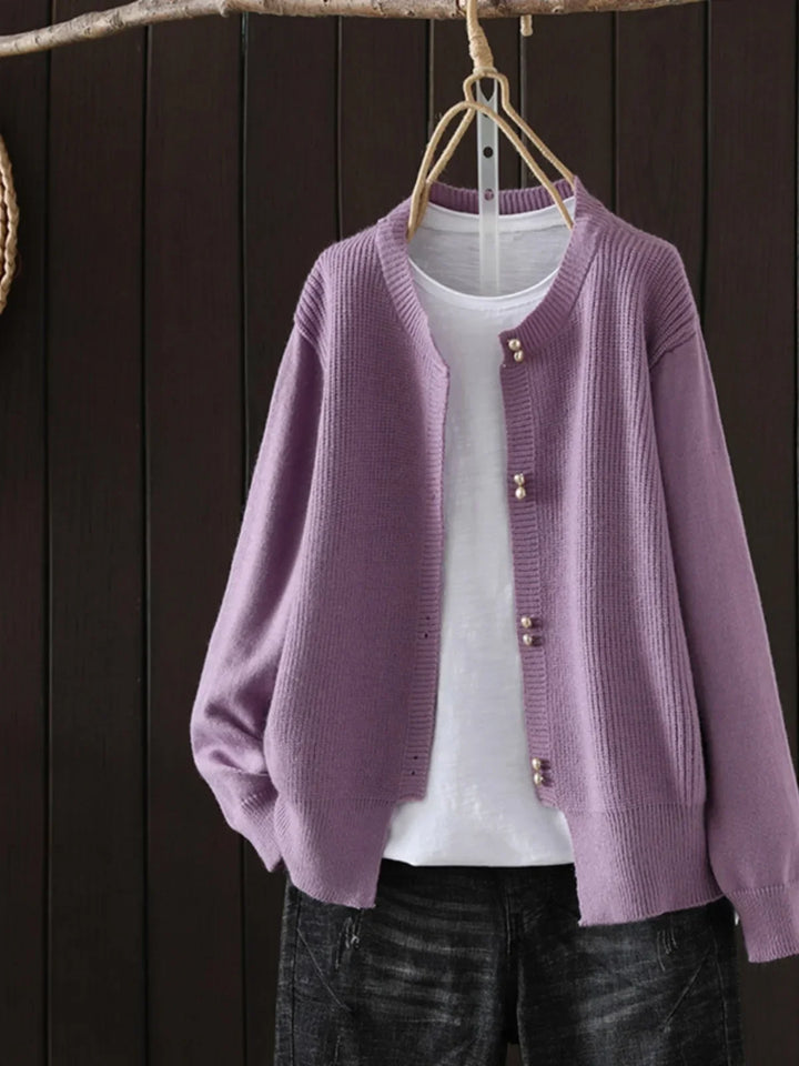 ELARA | CARDIGAN CON BOTTONI A PERLA