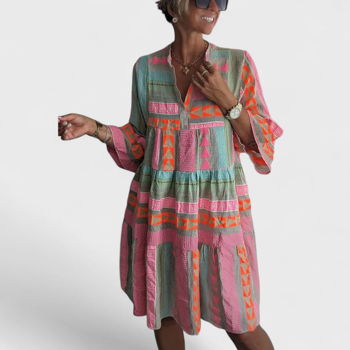 Juliane | Abito boho a balze