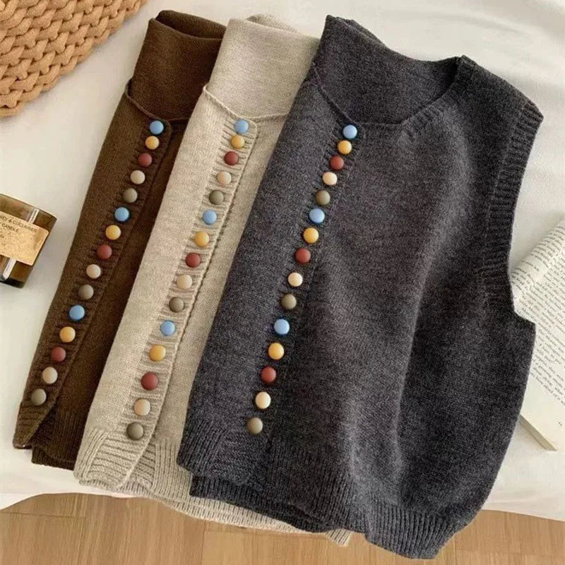 IL MARIBEL | VEST MAGLIA CON BOTTONI COLORATI